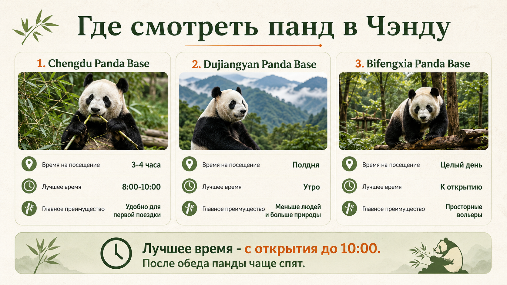 Инфографика. Где и когда смотреть панд