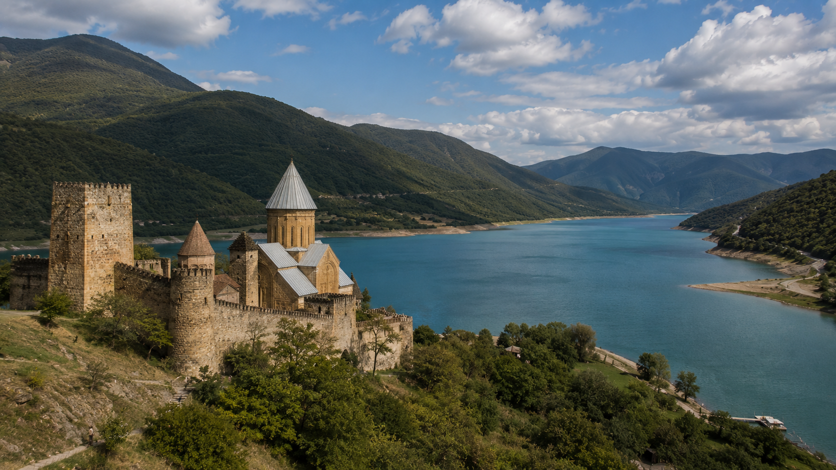 Ананури и Жинвальское водохранилище
