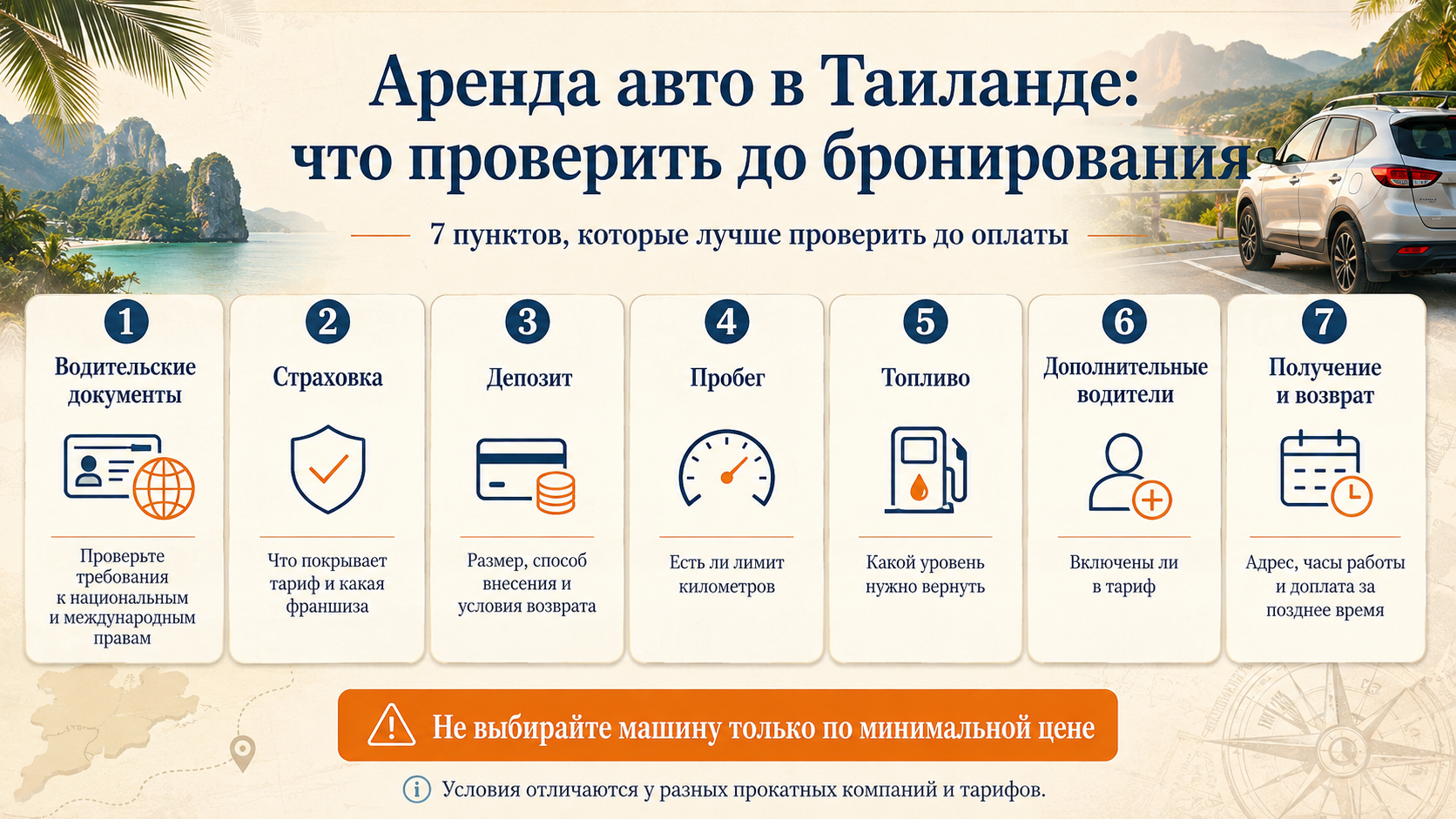 Аренда авто в Таиланде что проверить до бронирования
