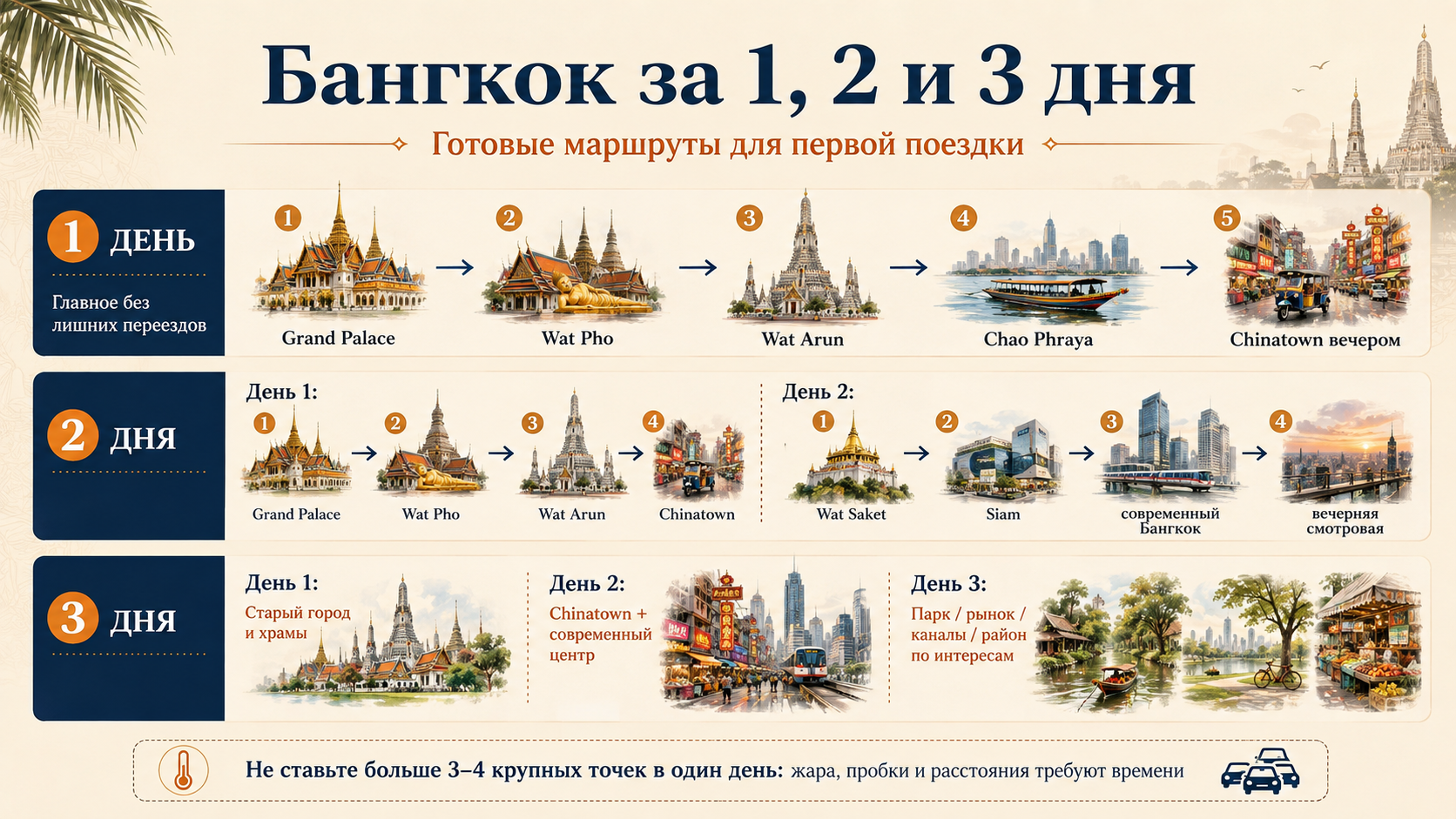 Бангкок за 1, 2 и 3 дня