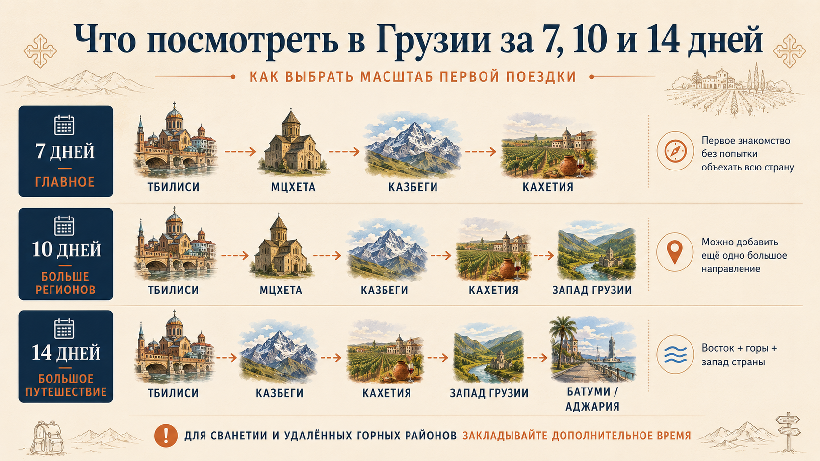 Грузия за 7, 10 или 14 дней