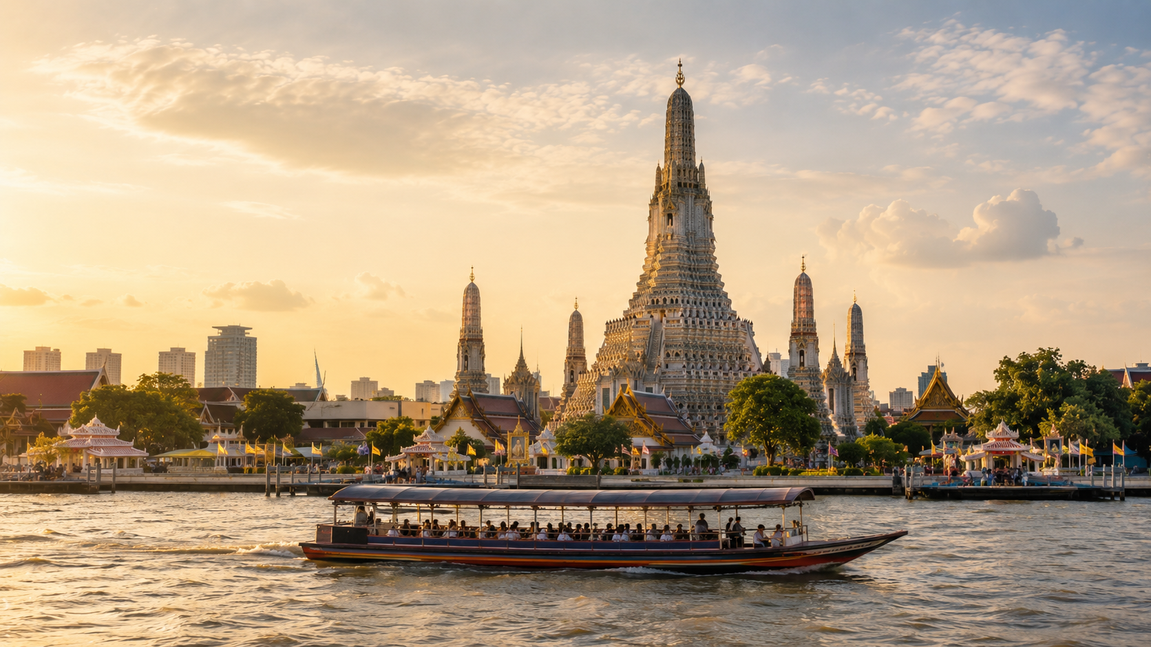 Wat Arun + Chao Phraya