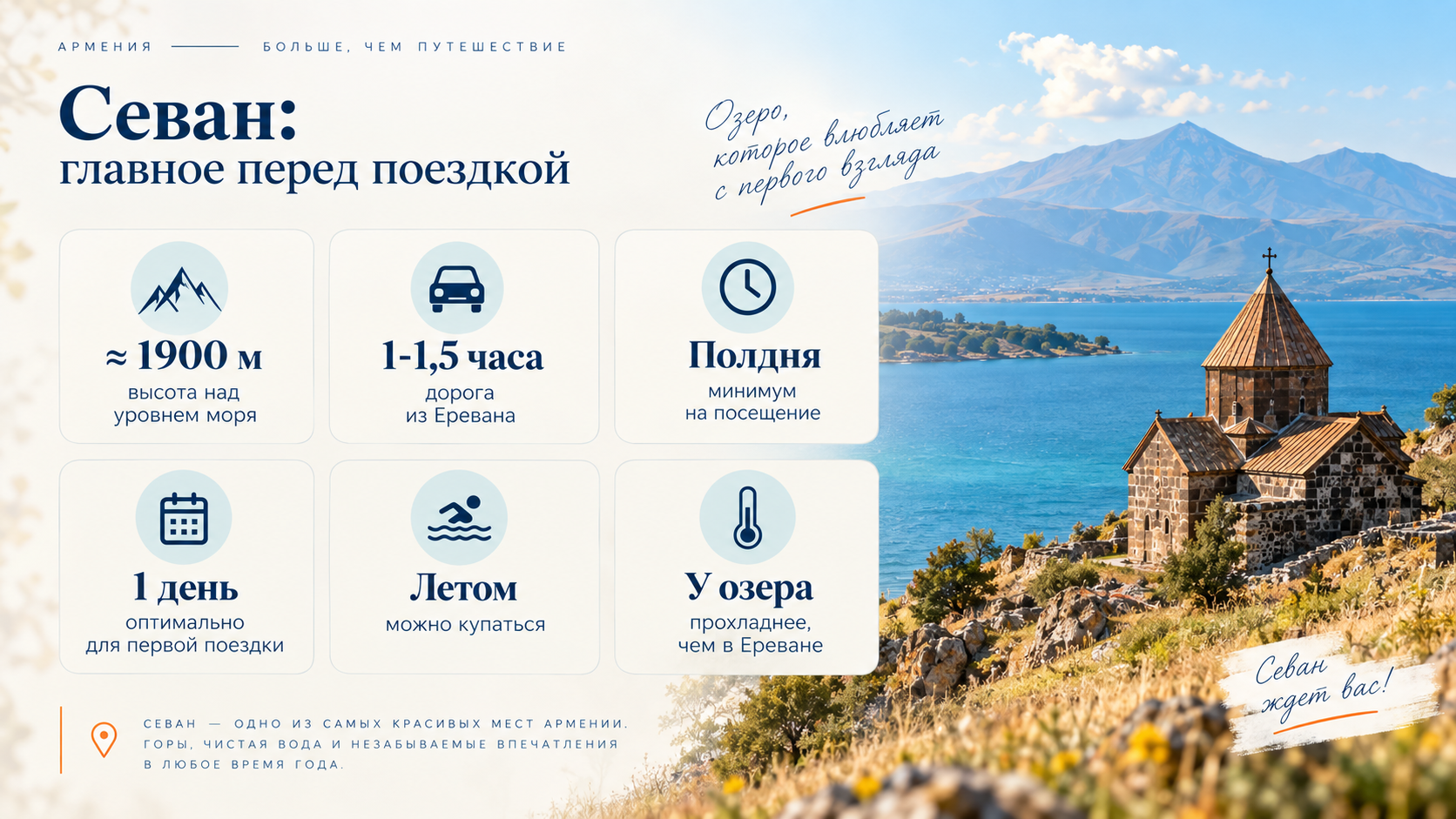 СЕВАН ГЛАВНОЕ ПЕРЕД ПОЕЗДКОЙ